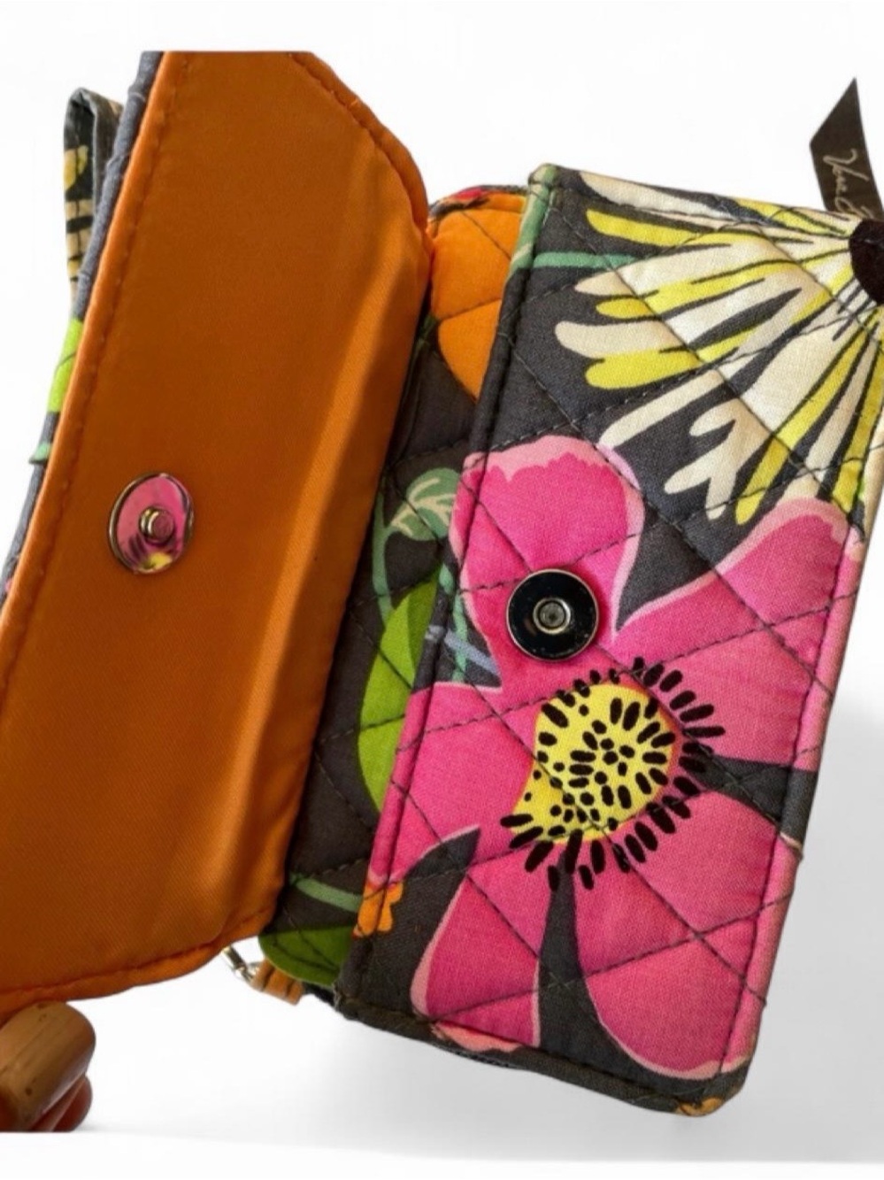 Vera Bradley Jazzy Blooms Quilted Floral Wallet Wristlet - Pink Floral